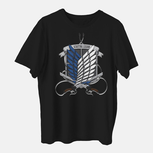 تی شرت آستین کوتاه مردانه مدل انیمه ای اتک ان تایتان هنگ شناسایی کد anm481