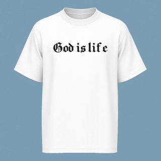 تی شرت آستین کوتاه مدل ساده god is life یونانی mo435